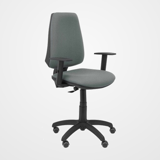 SILLA PIQUERAS Y CRESPO ELCHE CP BRAZOS REGULABLES MECANISMO CONTACTO PERMANENTE REGULACION DE PROFUNDIDAD RUEDAS de PARQUET ASIENTO Y RESPALDO TAPIZADO BALI GRIS