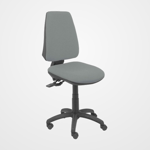 SILLA PIQUERAS Y CRESPO ELCHE S MECANISMO SINCRO de DOBLE MANETA GRAN CONFORTABILIDAD REGULABLE EN ALTURA RUEDAS de PARQUET ASIENTO Y RESPALDO TAPIZADO BALI GRIS