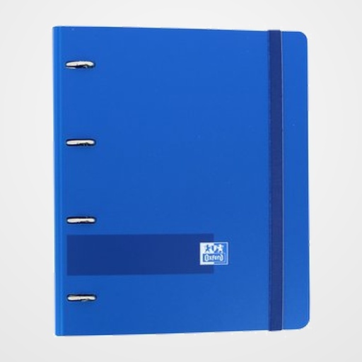 CARPEBLOC OXFORD SCHOOL EUROPEANBINDER LIVE&GO POLYFOAM A4+ 4 an.MIXTAS 35mm con RECAMBIO 100 hj. CUADRIC.5x5 AZUL KLEIN