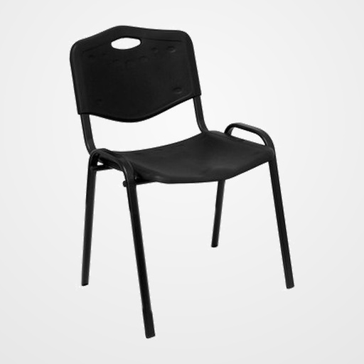 SILLA PIQUERAS Y CRESPO ROBLEDO CONFIDENTE ERGONOMICA APILABLE ESTRUCTURA NEGRA ASIENTO Y RESPALDO PVC NEGRO PACK de 1
