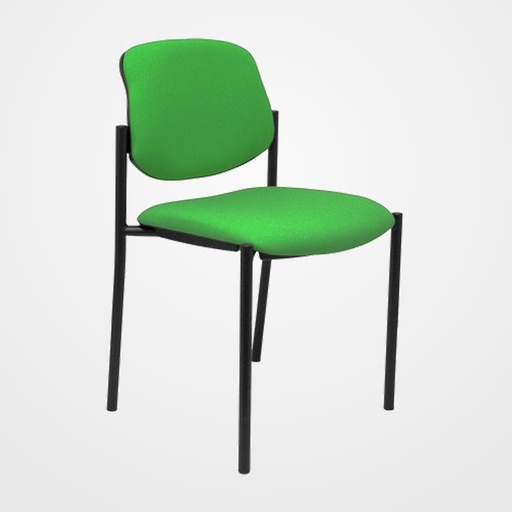 SILLA PIQUERAS Y CRESPO VILLALGORDO CONFIDENTE CHASIS NEGRO ASIENTO Y RESPALDO TAPIZADOS BALI VERDE