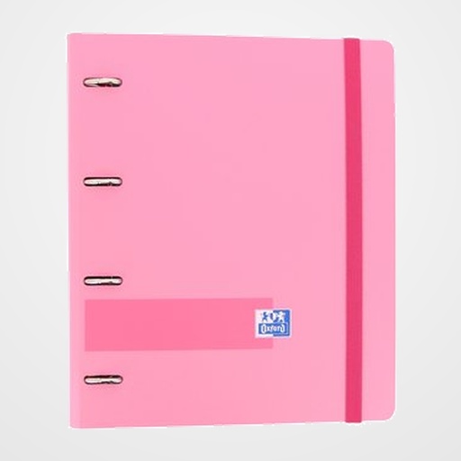CARPEBLOC OXFORD SCHOOL EUROPEANBINDER LIVE&GO POLYFOAM A4+ 4 an.MIXTAS 35mm con RECAMBIO 100 hj. CUADRIC.5x5 ROSA CHICLE