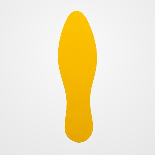 SIMBOLO ADHESIVO FORMA  HUELLA  280 x 84 mm PARA SUELO AMARILLO BOLSA DE 10