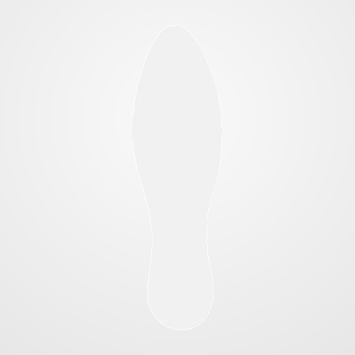 SIMBOLO ADHESIVO TARIFOLD FORMA  HUELLA  280 x 84 mm. PARA SUELO BLANCO BOLSA DE 10