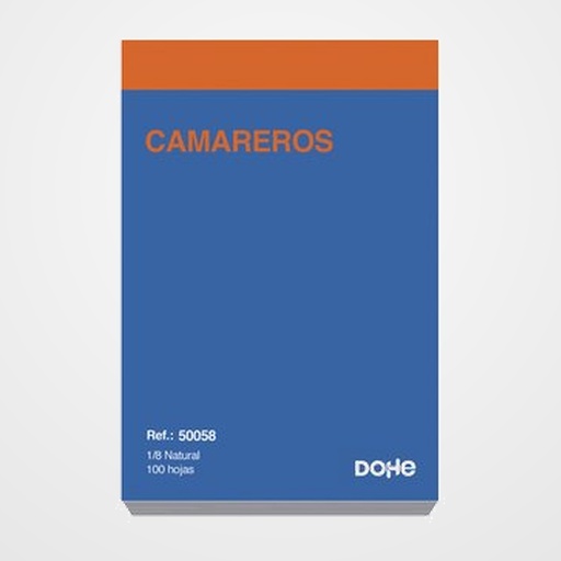 TALONARIO CAMAREROS 1/8 NATURAL DOHE