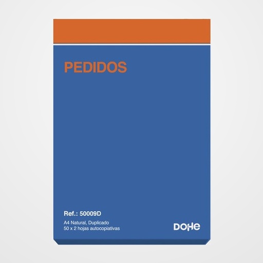 TALONARIO PEDIDOS A4 NATURAL DUPLICADO DOHE