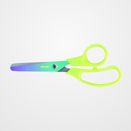 TIJERAS ESCOLARES MILAN 13 cm BASIC SUNSET en BLISTER AMARILLO