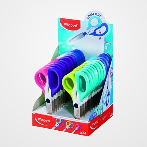 TIJERAS MAPED SENSOFT 13 cm. ASIMETRICA EXPOSITOR de 24