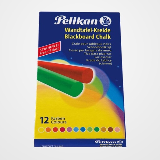 TIZAS de COLORES PELIKAN ESTUCHE de 12