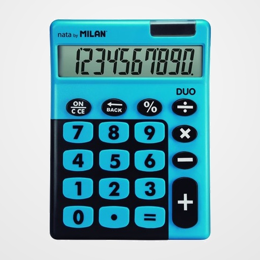CALCULADORA SOBREMESA MILAN 10 DIGITOS TOUCH DUO AZUL