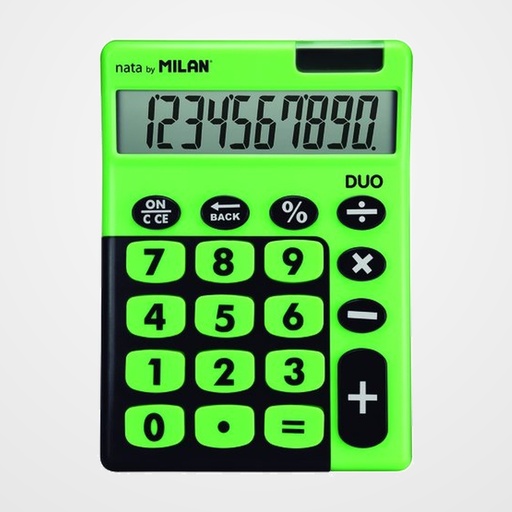 CALCULADORA SOBREMESA MILAN 10 DIGITOS TOUCH DUO VERDE