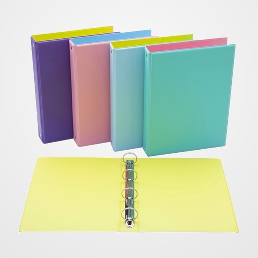 CARPETA de ANILLAS IBERPLAS PVC ESCOLAR Fº 4 an.25mm FUN COLOR EXP. 12