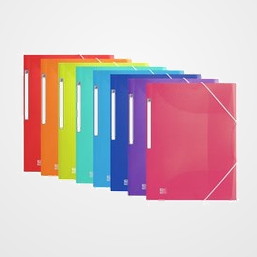 CARPETA de GOMAS y SOLAPAS OXFORD URBAN PP TRANSLUCIDO A3+ con ETIQUETA SURTIDO (8 colores)