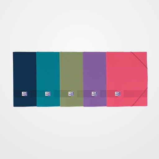 CARPETA de GOMAS y SOLAPAS OXFORD LIVE&GO PP A4+ SURTIDO (5 col. VIVOS)