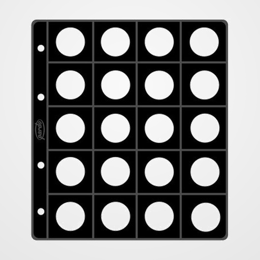 FUNDA para ALBUM de MONEDAS PARDO especial 2 EUROS 20 aloj.