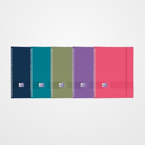 CARPETA FUNDAS (TARIFARIO) OXFORD LIVE&GO ESPIRAL PP A4 20 F. CON GOMA SURTIDO (5 colores VIVOS)