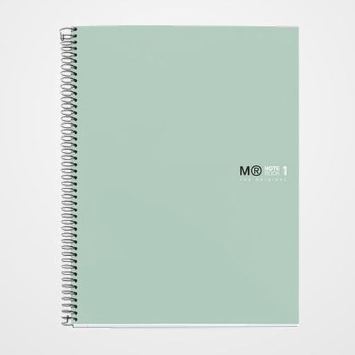 BLOC MIQUELRIUS THE ORIGINAL NOTEBOOK 1 micro.tapa EXTRA A4 80h 90g CUADRIC.5x5 VERDE AQUA