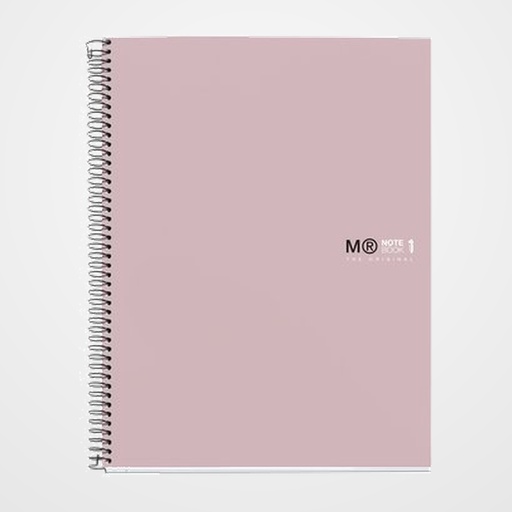 BLOC MIQUELRIUS THE ORIGINAL NOTEBOOK 1 micro.tapa EXTRA A5 80h 90g CUADRIC.5x5 ROSA ARENA