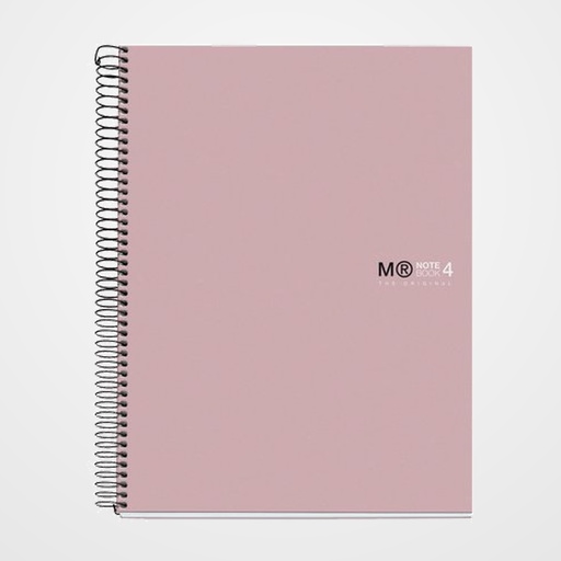 BLOC MIQUELRIUS THE ORIGINAL NOTEBOOK 4 micro.tapa EXTRA A4 120h 90g CUADRIC.5x5 ROSA ARENA