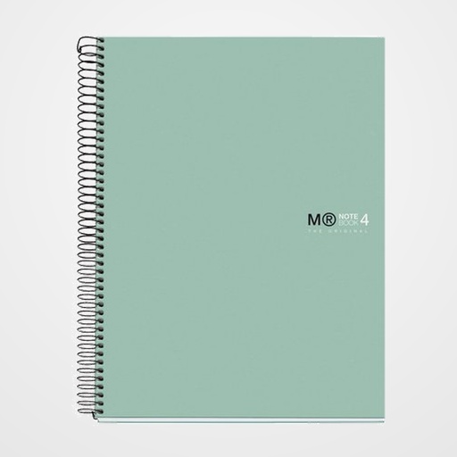 BLOC MIQUELRIUS THE ORIGINAL NOTEBOOK 4 micro.tapa EXTRA A4 120h 90g CUADRIC.5x5 VERDE AQUA