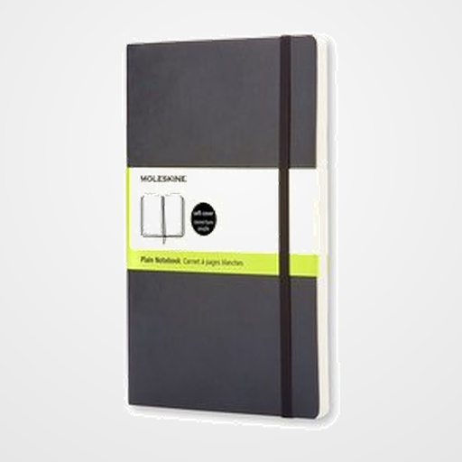 CUADERNO MOLESKINE CLASICO TAPA BLANDA 13x21 192h 70gr. LISA con GOMA NEGRA