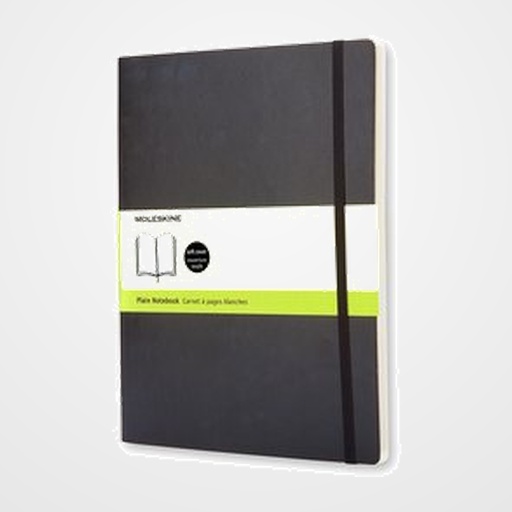CUADERNO MOLESKINE CLASICO TAPA BLANDA 19x25 192h 70gr. LISA con GOMA NEGRA