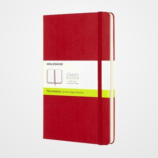 CUADERNO MOLESKINE CLASICO TAPA DURA 13x21 240h 70gr. LISA con GOMA ROJA