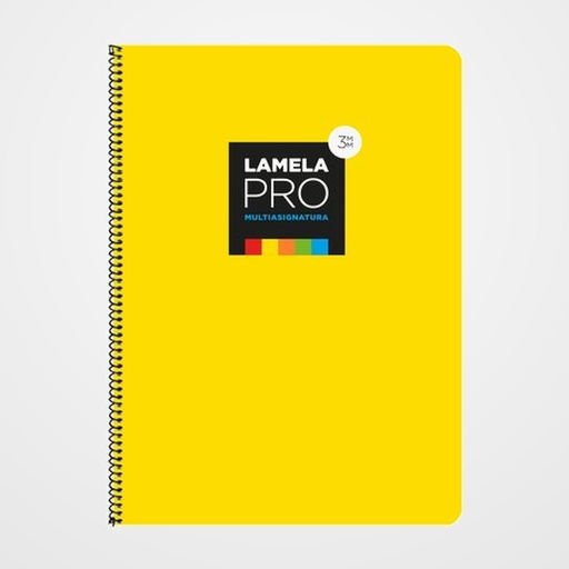 LAMELA BLOC tapa EXTRA DURA Fº 100h CUADROVIA 3 mm AMARILLO (5 colores en banda)