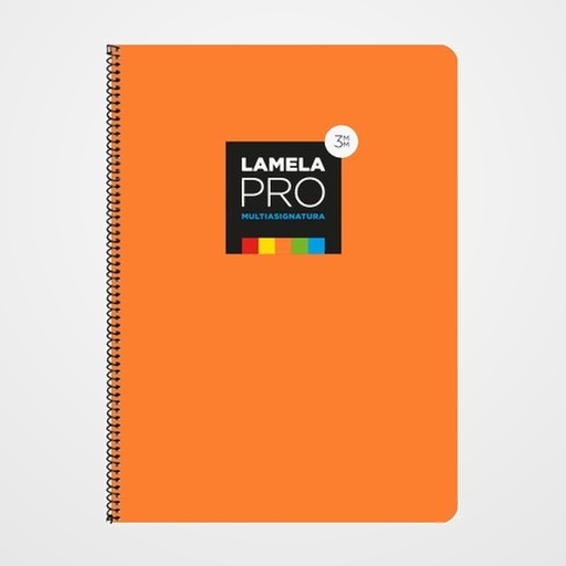 LAMELA BLOC tapa EXTRA DURA Fº 100h CUADROVIA 3 mm NARANJA (5 colores en banda)