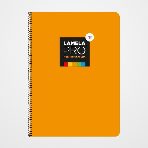 LAMELA BLOC tapa EXTRA DURA Fº 100h CUADROVIA 4 mm NARANJA (5 colores en banda)