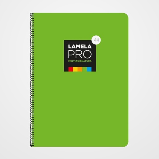 LAMELA BLOC tapa EXTRA DURA Fº 100h CUADROVIA 4 mm VERDE (5 colores en banda)