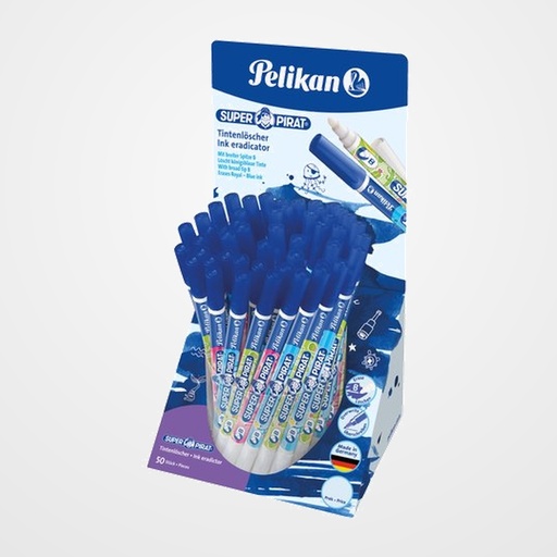 BOLIGRAFO BORRABLE PELIKAN BORRATINTA SUPER-PIRAT 850 EXPOSITOR de 50 (987024)