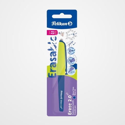 BOLIGRAFO PELIKAN ERASE 2.0 AZUL BLISTER DE 1 (9584913)