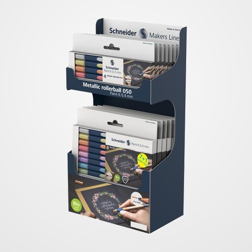 ROLLER T.LIQ. SCHNEIDER PAINT-IT 050 METALLIC 0,4mm EXPOSITOR de 14 8x ML05011501 6x ML05011502