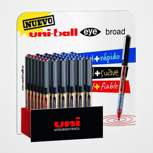 ROLLER T.LIQ. UNI-BALL EYE BROAD 1,0mm (UB-150E-10) EXPOSITOR de 36