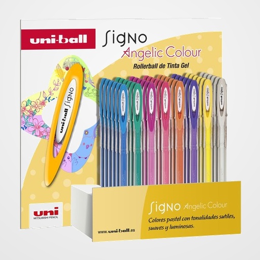 ROLLER GEL UNI-BALL SIGNO ANGELIC COLOUR 0,7 (UM-120AC) EXPOSITOR de 48