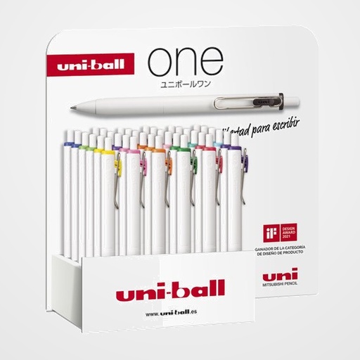 ROLLER GEL RT. UNI-BALL ONE 0,7 (UMN-S-07) EXPOSITOR de 36