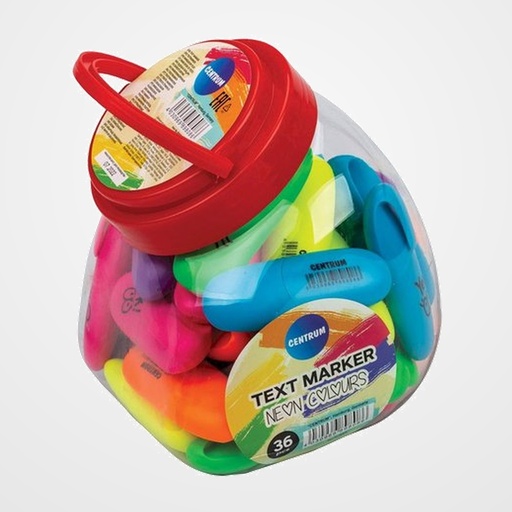 MARCADOR FLUOR CENTRUM MINI NEON SURTIDO EXPOSITOR de 36 (6 col.)