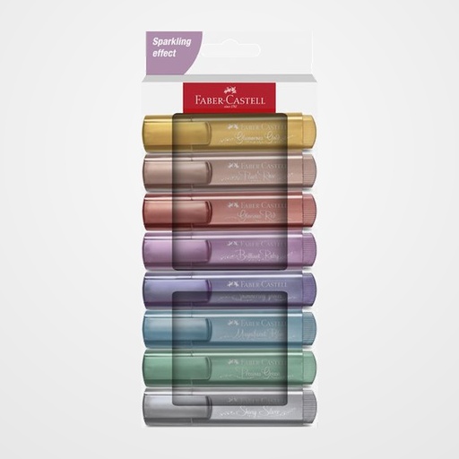 MARCADOR FLUOR FABER-CASTELL TEXTLINER 1546 METALICO estuche de 8