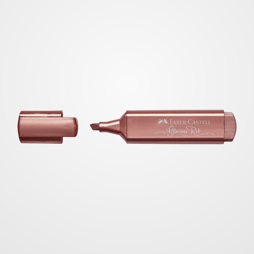 MARCADOR FLUOR FABER-CASTELL TEXTLINER 1546 METALICO ROJO