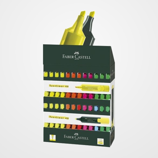 MARCADOR FLUOR FABER-CASTELL TEXTLINER 48 EXPOSITOR de 120