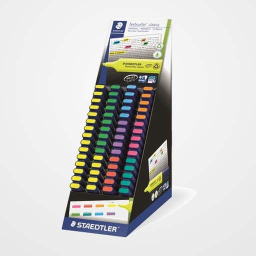 MARCADOR FLUOR STAEDTLER 364 TEXTSURFER CLASSIC EXPOSITOR de 60
