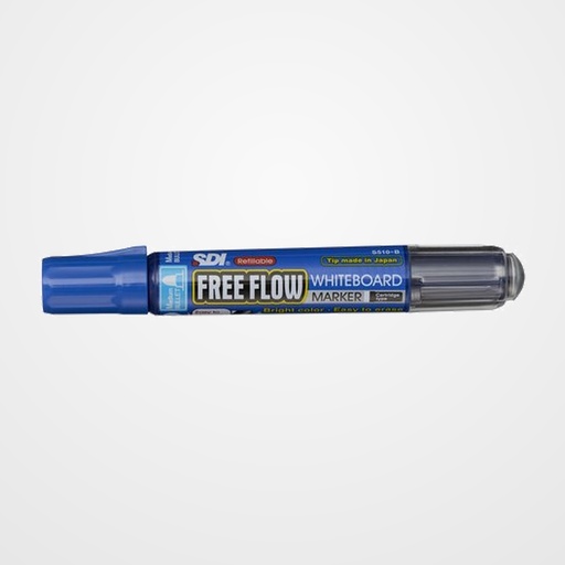 MARCADOR PIZARRA FREE FLOW RECARGABLE CONICO AZUL