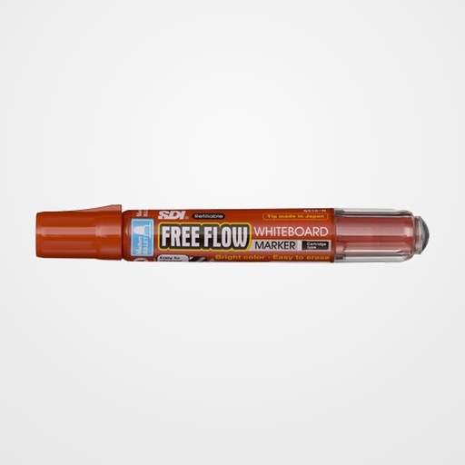 MARCADOR PIZARRA FREE FLOW RECARGABLE CONICO ROJO