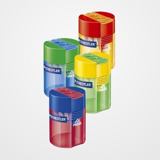AFILALAPIZ STAEDTLER DOBLE C/DEPOSITO TRANSPARENTE (SURT. 4 COLORES) EXPOSITOR 10