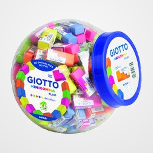 GOMA de BORRAR GIOTTO GOMMA FLUO EXPOSITOR de 120