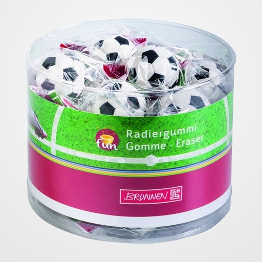 GOMA de BORRAR BRUNNEN FUN 3D BALON DE FUTBOL EXPOSITOR DE 24