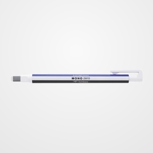 PORTAGOMAS TOMBOW MONO ZERO PUNTA RECTANGULAR 2,5x5 mm. CUERPO BLANCO/AZUL/NEGRO