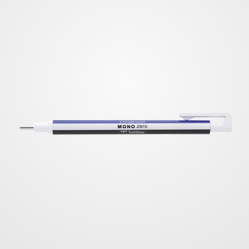 PORTAGOMAS TOMBOW MONO ZERO PUNTA REDONDA 2,3 mm. CUERPO BLANCO/AZUL/NEGRO