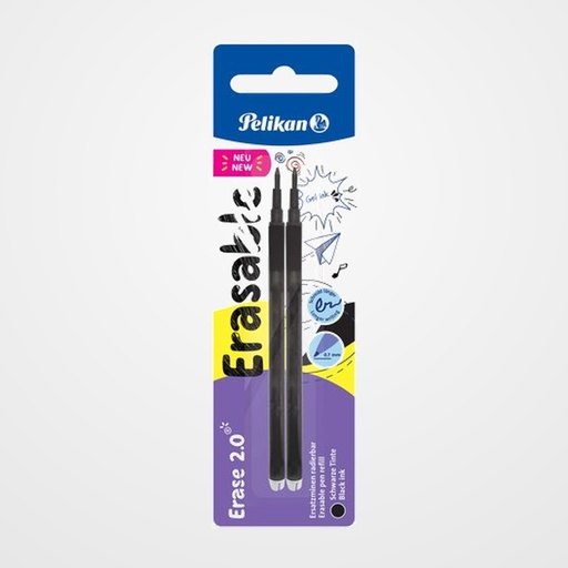 RECAMBIO PELIKAN ERASE 2.0 NEGRO BLISTER de 2 (9585019)